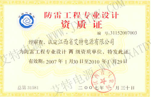 防雷設計證書
